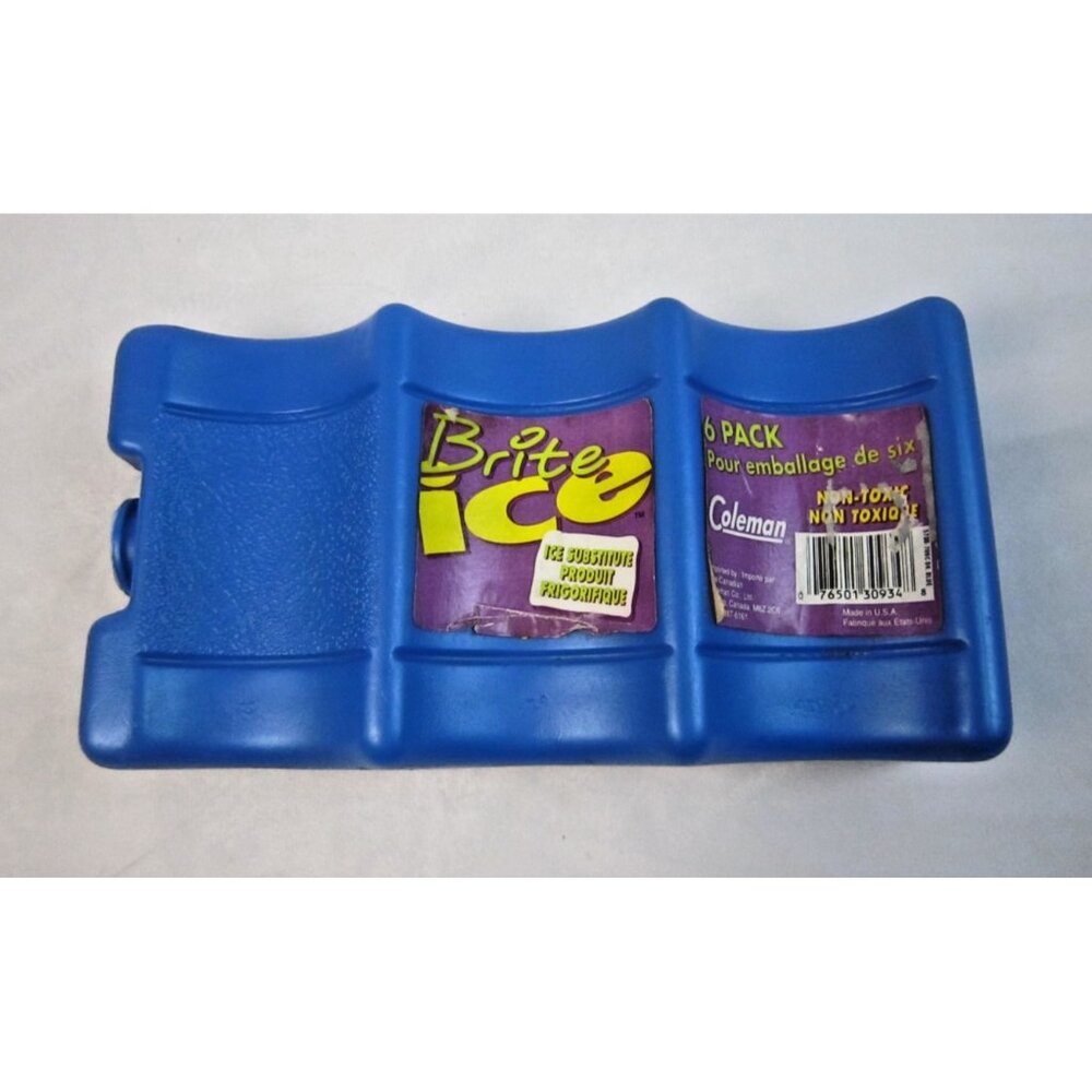Coleman Chillers Brite Ice 6-Packer Can Cooler Six Pack Vintage Retro Blue